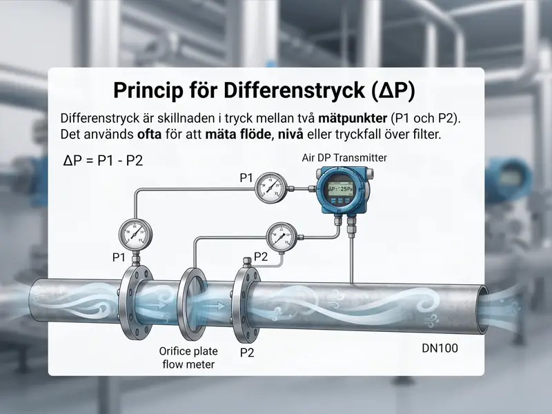 Schematisk bild på difftryck